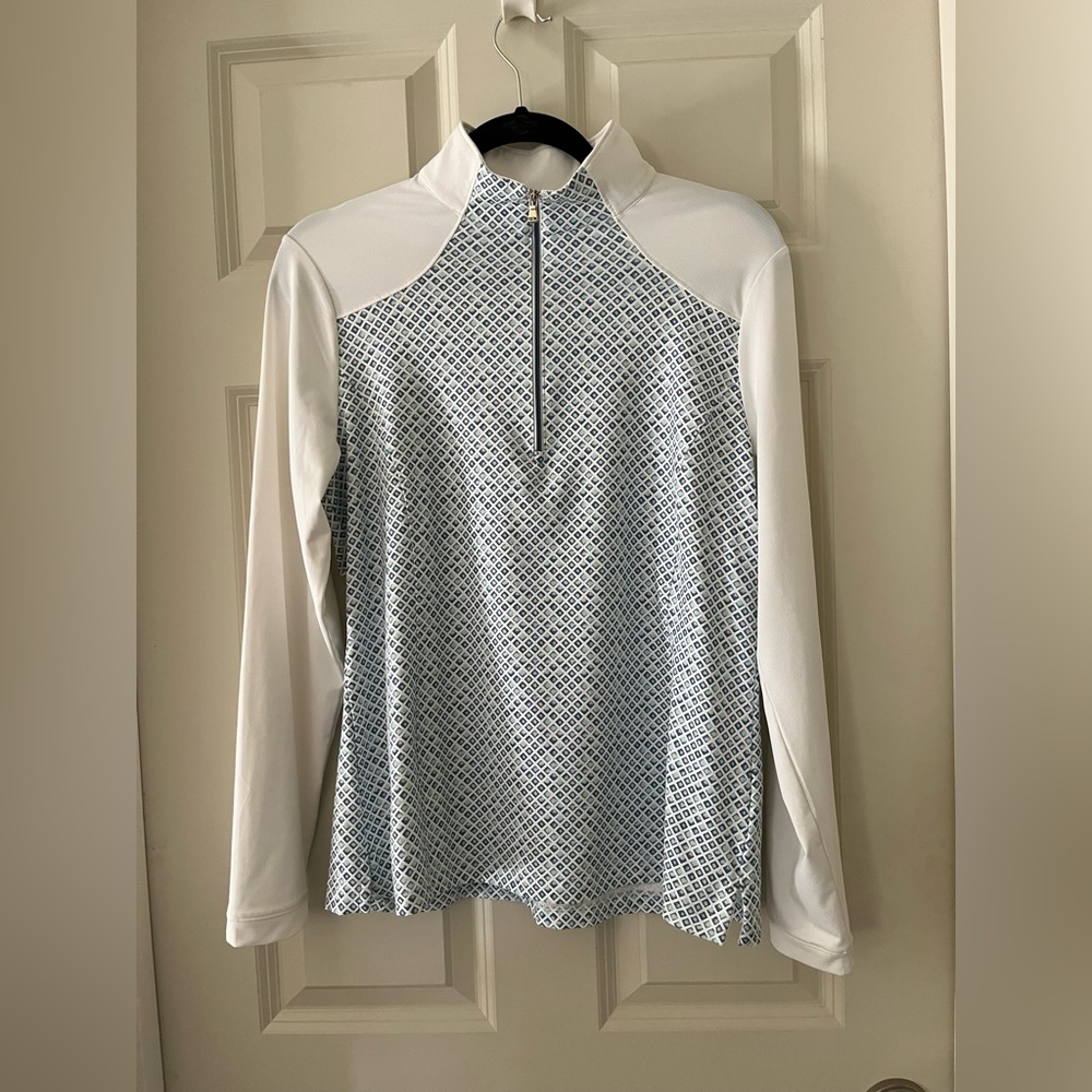 Women’s Fairway & Greene long sleeve quarter zip mock neck pullover Golf size L